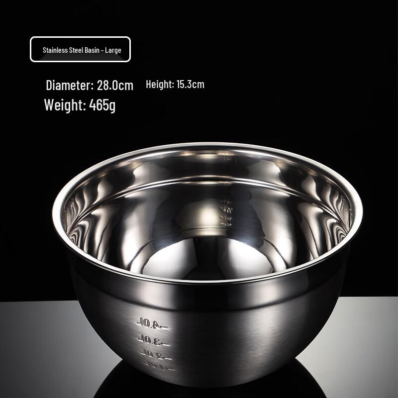 

Qianxing 304 Stainless Steel Mixing Bowls with Scale (Set of 5)