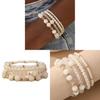 Bohemian Fashion Elegant Pearl Beaded Bracelet Set For Women Gift Jewelry