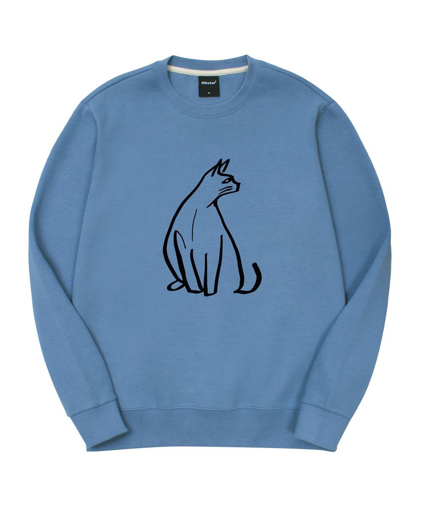 OKSTAR Drawing Cat Special Double-Sided Sweatshirt (Type A)