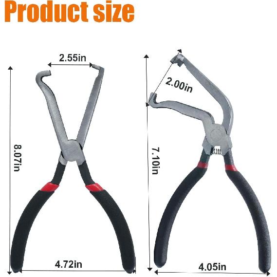 2 Pcs Electrical Disconnect Pliers 37960 37980 Automotive Electrical Connector Disconnect Pliers,Fuel Line Petrol Clip Pipe Pliers for Push Tab Style