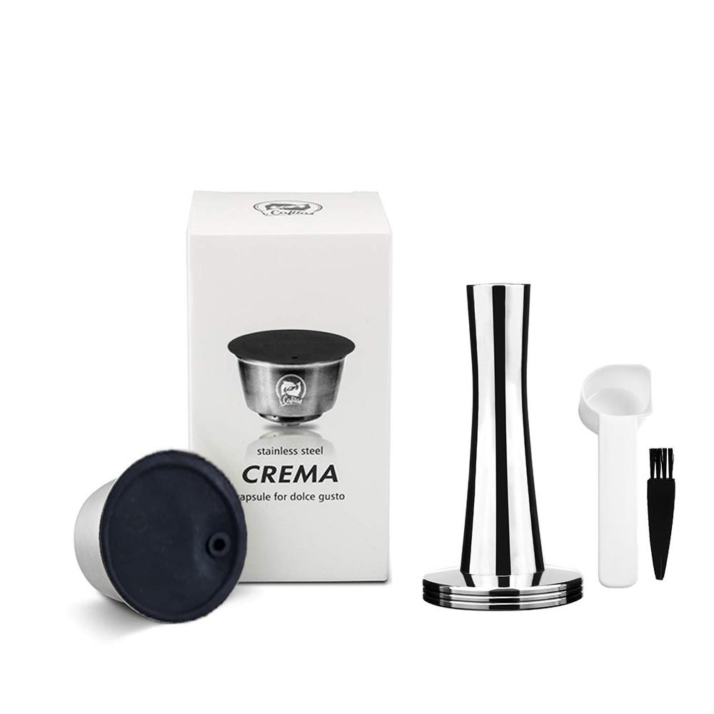 Icafilas For Dolce Gusto Lumio Stainless Steel Coffee Capsule Pods Refillable Dolci Gusto Reusable Coffee Filters Ground Tamper Quality