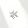 Snowflake Crystal Brooch, Silver-Tone Geometric Luxury Pin for Formal Party & Gift