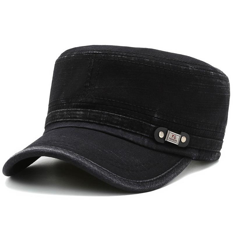 Men's Flat Top Hat Outdoor Casual Sun Hat for Hiking Travel