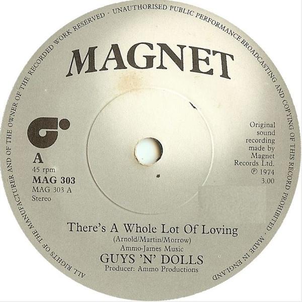 

7inch Record GUYS N DOLLS Theres A Whole Lot Of Loving You MAG303 Magnet UK Pop Used
