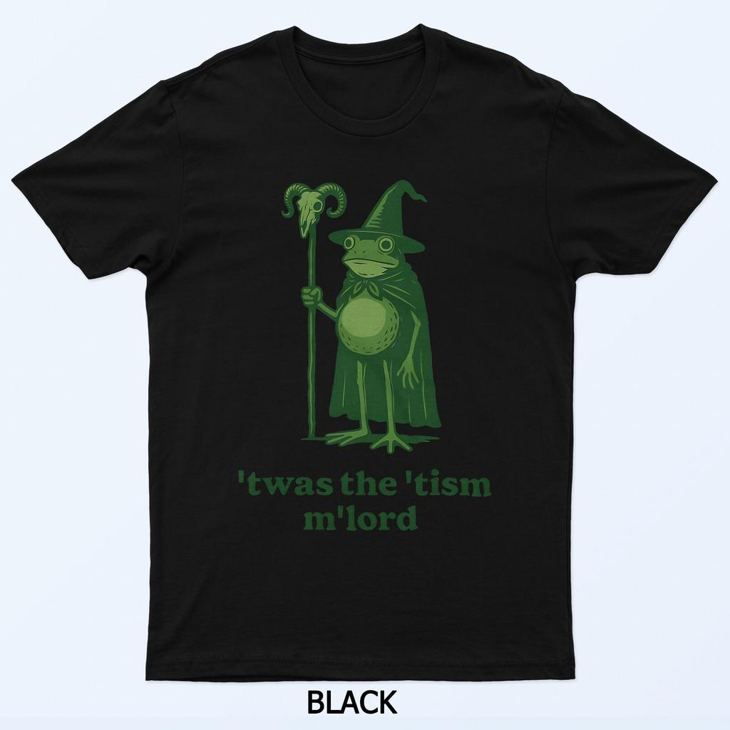Frog Wizard Meme T'was the 'Tism M'Lord Autism Awareness T-Shirt