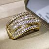 Exaggerated Micro-Inlaid Zircon Ring For Women, Personalized Avant-Garde Ring Full Of Diamond Jewelry