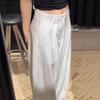White Tencel Quick-Dry Workwear Wide-Leg Pants - Spring 2026 Lightweight, Breathable, High-Waisted, Slimming Casual Pants.