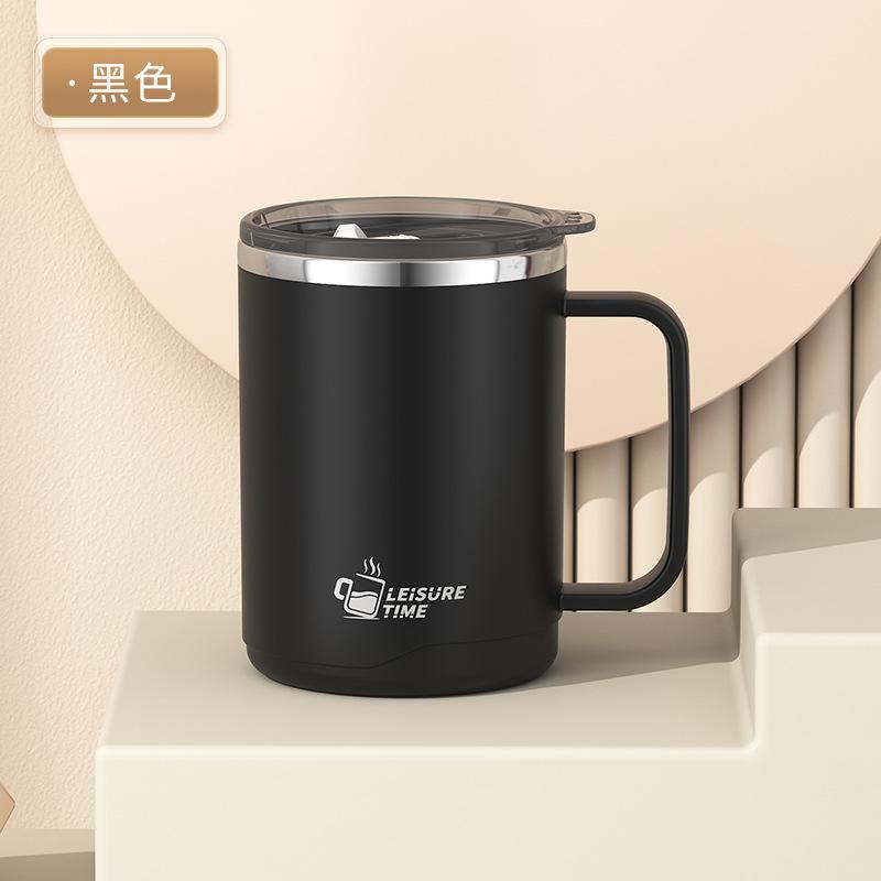 304 Stainless Steel Double-Layer Coffee Cup Milk Mouth Cup Creative Thermal Insulation Teacup Japanese Water Cup Gift