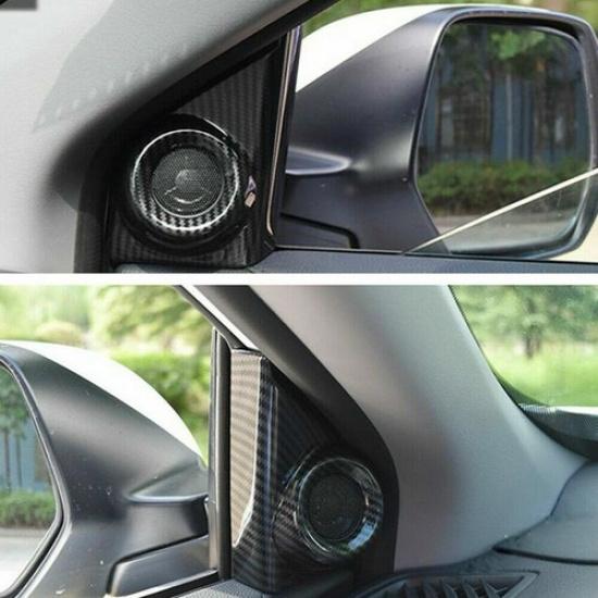 Carbon Fiber Front Door Speaker A Pillar Cover Trim For Honda CR-V CRV 2017-2022