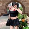 Korean Version Ins New Split Swimsuit Women's High Waist Skirt Style To Cover the Belly and Show Thinness, Small Chest Soaking Hot Spring Swimsuit