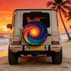 Rainbow Cosmic Swirl Tire Cover Polyester Fiber Spare Wheel Protector for SUV Outdoor Use
