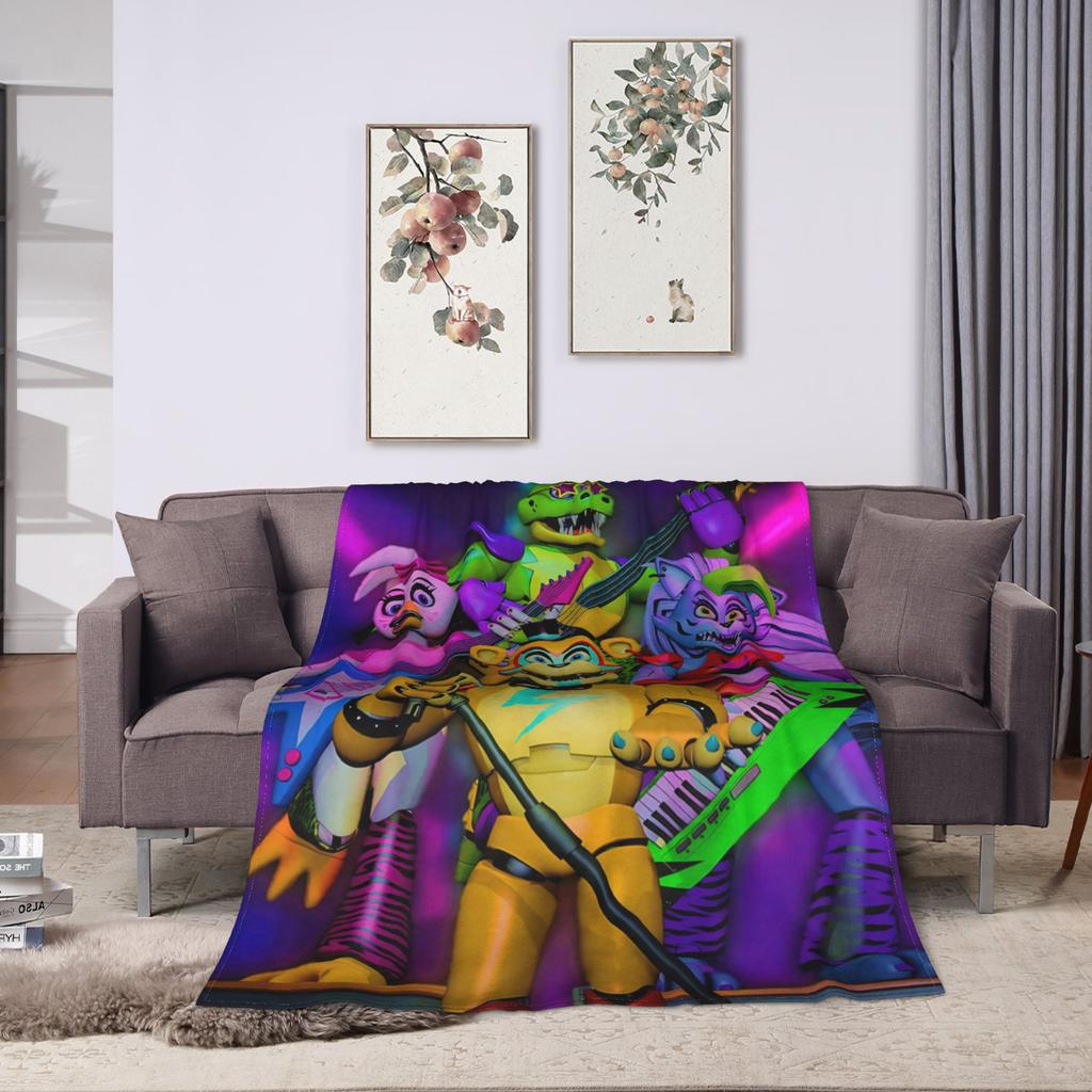 Bei Freddys Phantom Freddy Decken Fleece Herbst FNAF Spiel Atmungsaktiv Warm Überwürfe für Bettwäsche Schlafzimmer Bettwäsche Überwürfe