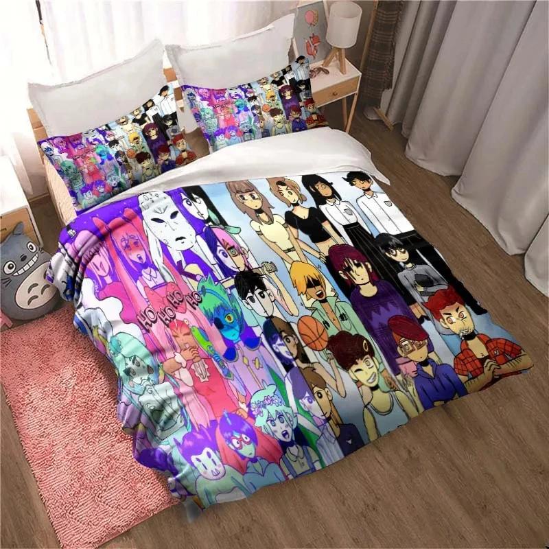 Fashion 3D Printed Anime Omori  Bedding Set All Seasons 2/3 Piece Double Duvet Cover Set Twin King Size Bedclothes Home Textile