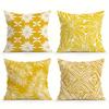 Home Decor Yellow Floral  Geometric Patterned Pillow Covers Pattern Cushion Cover Suitable for Sofa Bedroom Car Pillow Cover