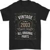 Men's 100% Cotton Limited Edition 22 Birthday 2003 T-Shirt