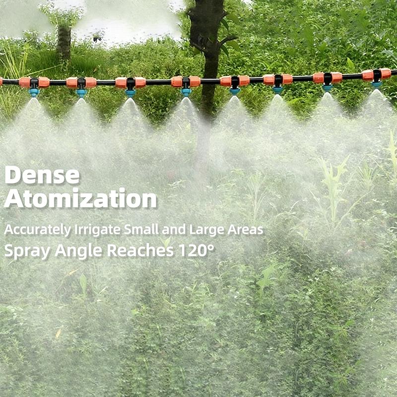 Hanging Misting Nozzle Fog Nozzle Hanging Anti Drip Misting Sprinkler Kits For 8/11 Hoses Mist Water Sprayer