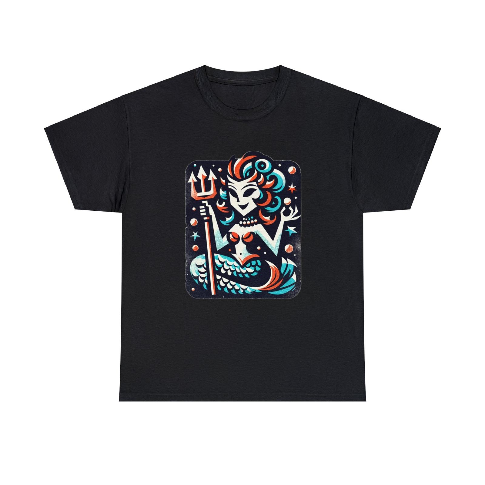 Unisex Adult T Shirt Mermaid Siren Sea Gown Beach Summer Ocean Naughty Fun Tee S разноцветный