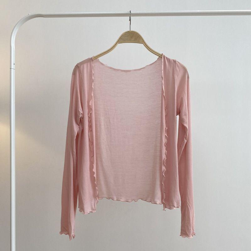 Women's Breathable Modal Long Sleeve Summer Cardigan - Versatile Air Conditioning & Sun Protection Shirt