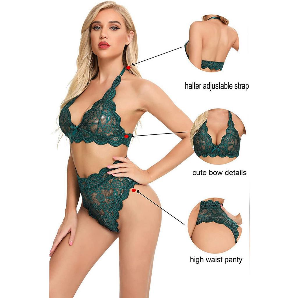 Women's Sleepwear  Spaghetti Strap Dress  Transparent Sexy Nightgowns Lace  Pajamas  Sexy Set Lingerie