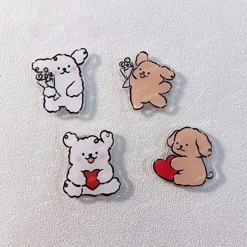 Korean Cute Cartoon Puppy Grip Magnetic Socket Pocket Stand Phone Grip Tok Bracket For iPhone Samsung Xiaomi Ring Finger Holder