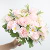 1Pc Artificial Flowers Wedding Home Bedroom Decoration Bridal Bouquet Garden Fake Silk Roses Hydrangeas Vase For Board Outdoors
