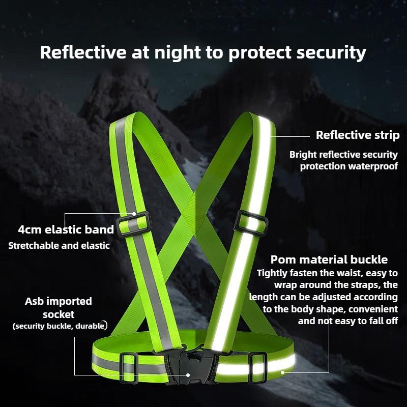 Reflective Straps for Night Running Reflective Vests Elastic Straps for Cycling Construction