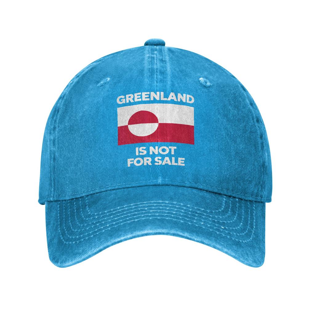 Summer Greenland is not for Sale Baseball Cap Sun Washed Trucker Hat Unisex Unisex Street Style Hiking Fishing Snapback Cap