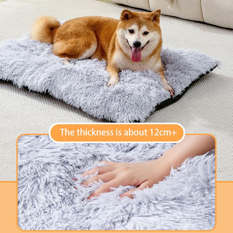 Plush Warm Dogs Sleeping Bed Mat Soft Fleece Pet Blanket Mat Detachable Cat Puppy Mat Cushion for Small Medium Large Dogs Bed