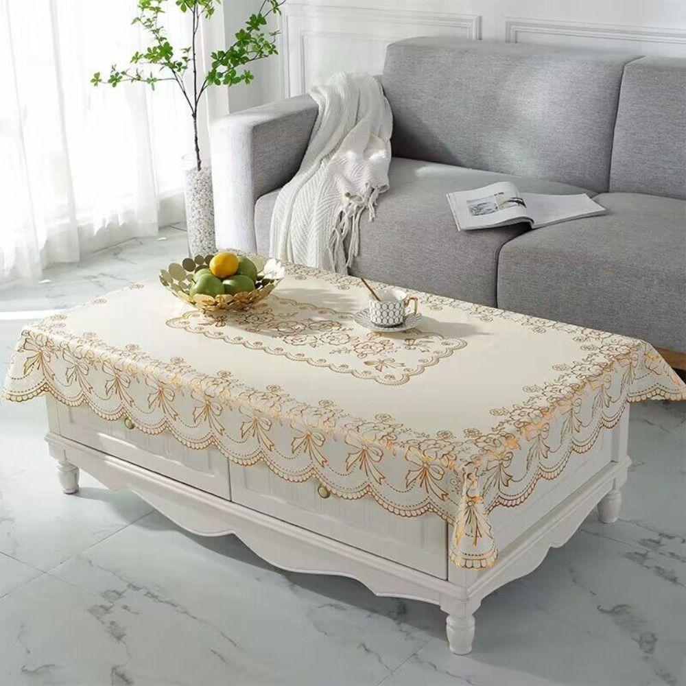 Waterproof European Style Tablecloth PVC Table Pad Easy To Clean Table Cover  Household