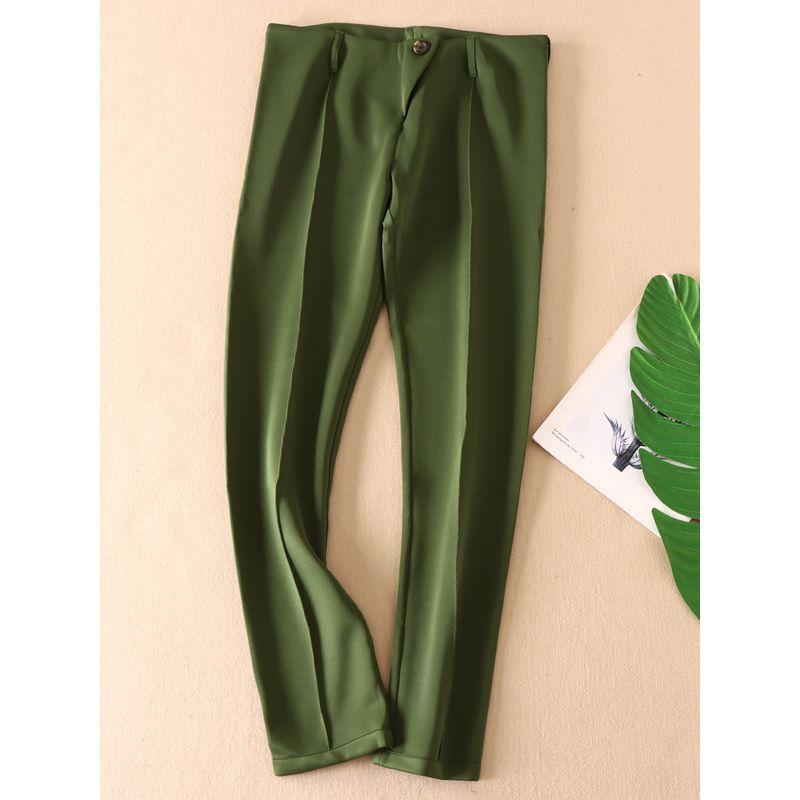 

A934 Элегантные брюки-карандаш с завышенной талией и облегающего кроя Green S