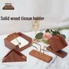 Bozhen Jiangchu Solid Wood Minimalist Tissue Box with Toothpick Holder