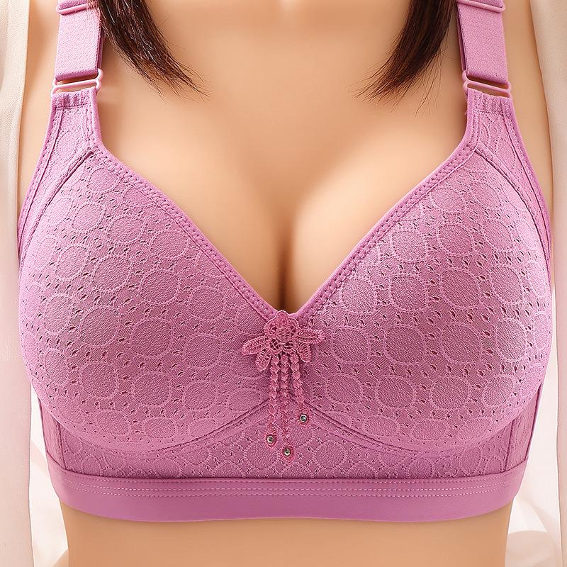South East Asia Spot Direct Supply Middle-aged and Elderly Underwear Mother No Steel Ring Thin Cup Large Size Bra