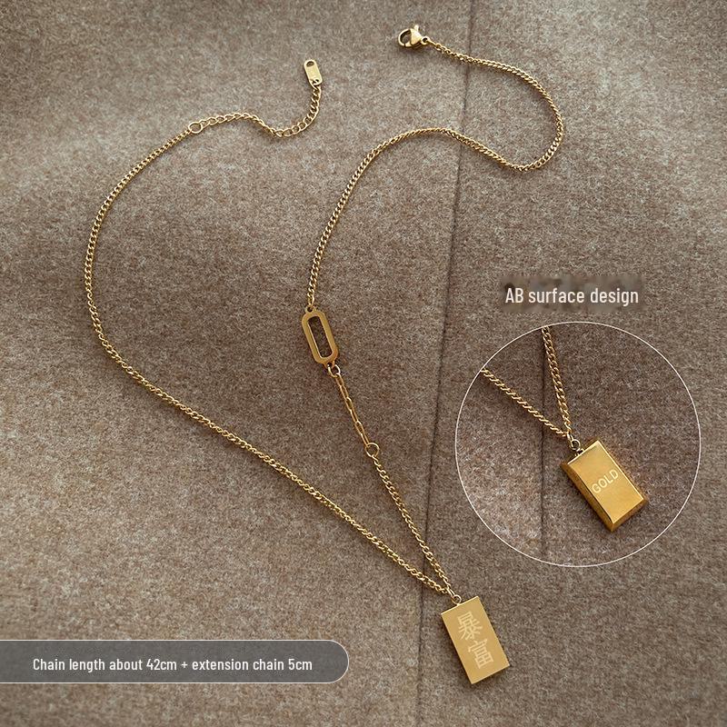 

Модне жіноче намисто з титанової сталі 2025 року: Розкішний, стійкий до вицвітання, універсальний ланцюжок для ключиць, ідеально підходить для светрів.