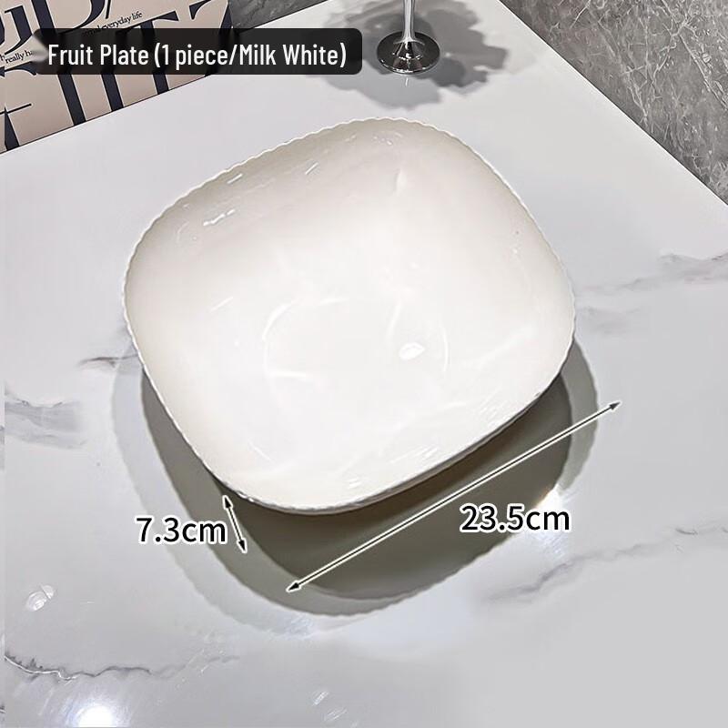 

ZISIZ Crystal Pattern Stone Look Serving Dish Set