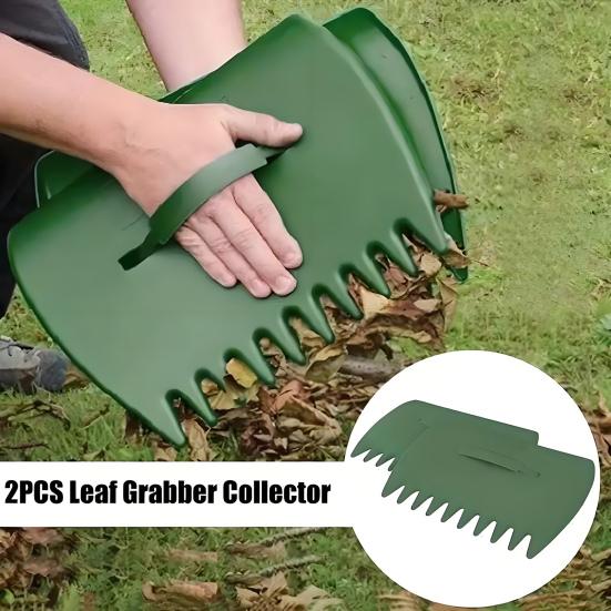 1 Pair Leaf Scoops Hand Rakes Leaf Pick-up Claws Lawn Debris Scooper Large Leaf Grabbers for Picking Up Leaves Clippings Grass