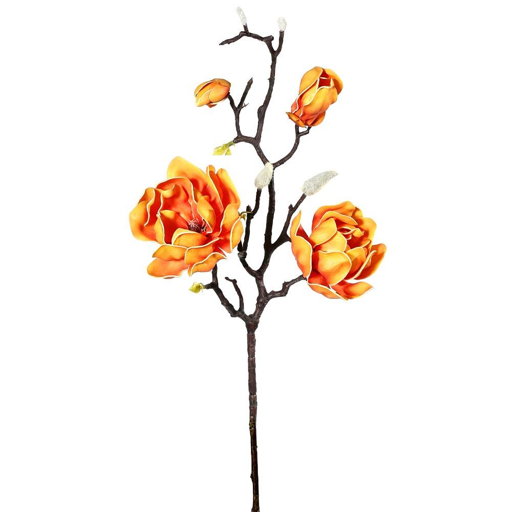 

Multicolor Artificial Magnolia Flower Accessories PU Yulan Artificial Flower Chinese Style Small Buds Simulation Flower Stem оранжевый