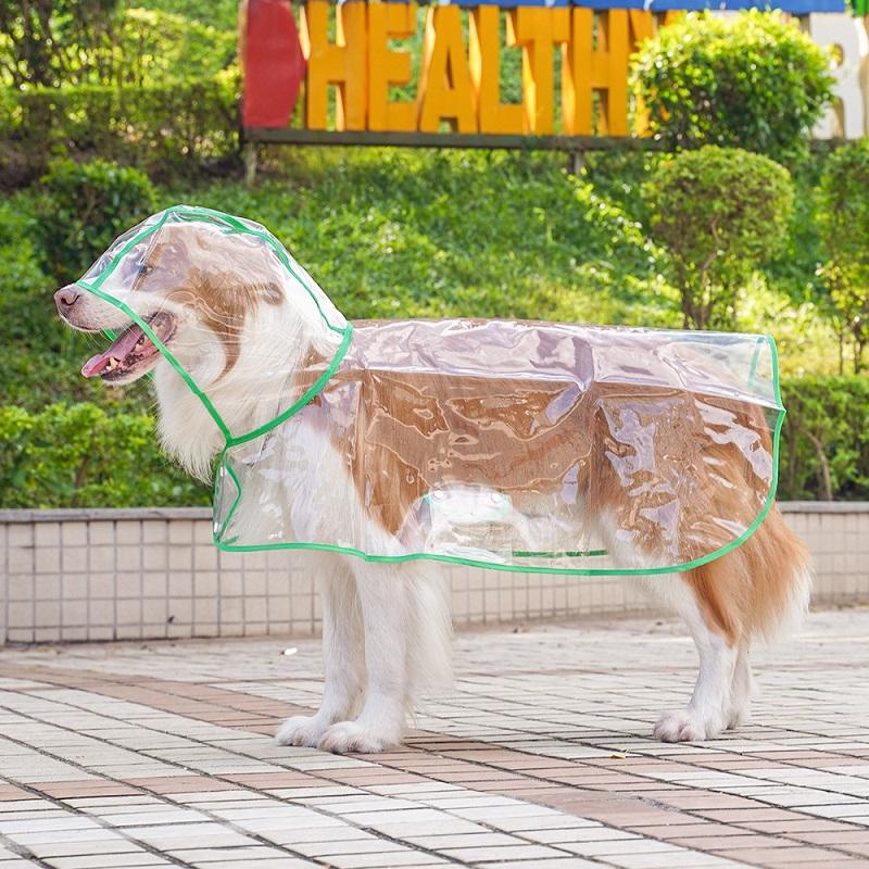 Dog Raincoat Transparent Dog Clothes Hooded Waterproof Rain Jacket for Small Medium Large Dogs Pet Outdoor Walking Pet Supplies