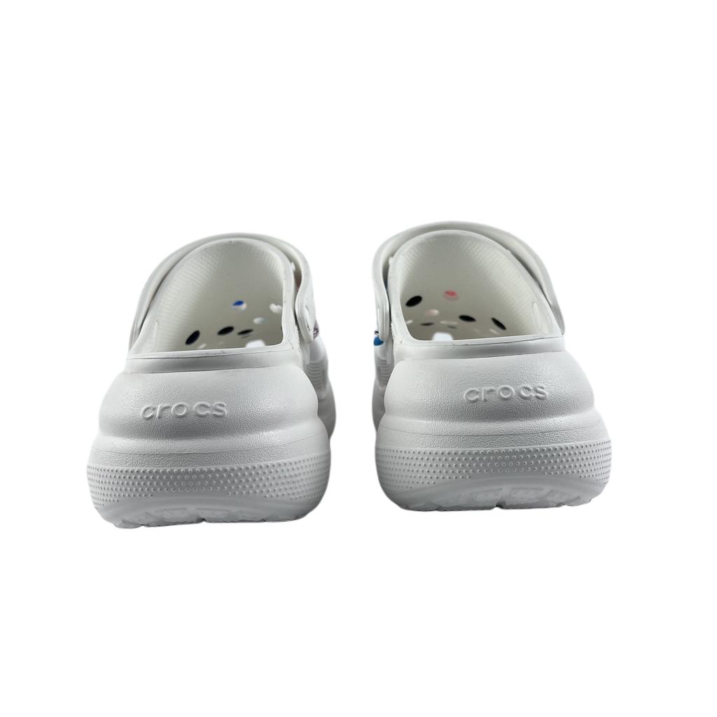 Crocs Crush Clog EVA Blue Pink Love Fashion and Versatile Comfortable and Casual Hole Shoes Unisex White