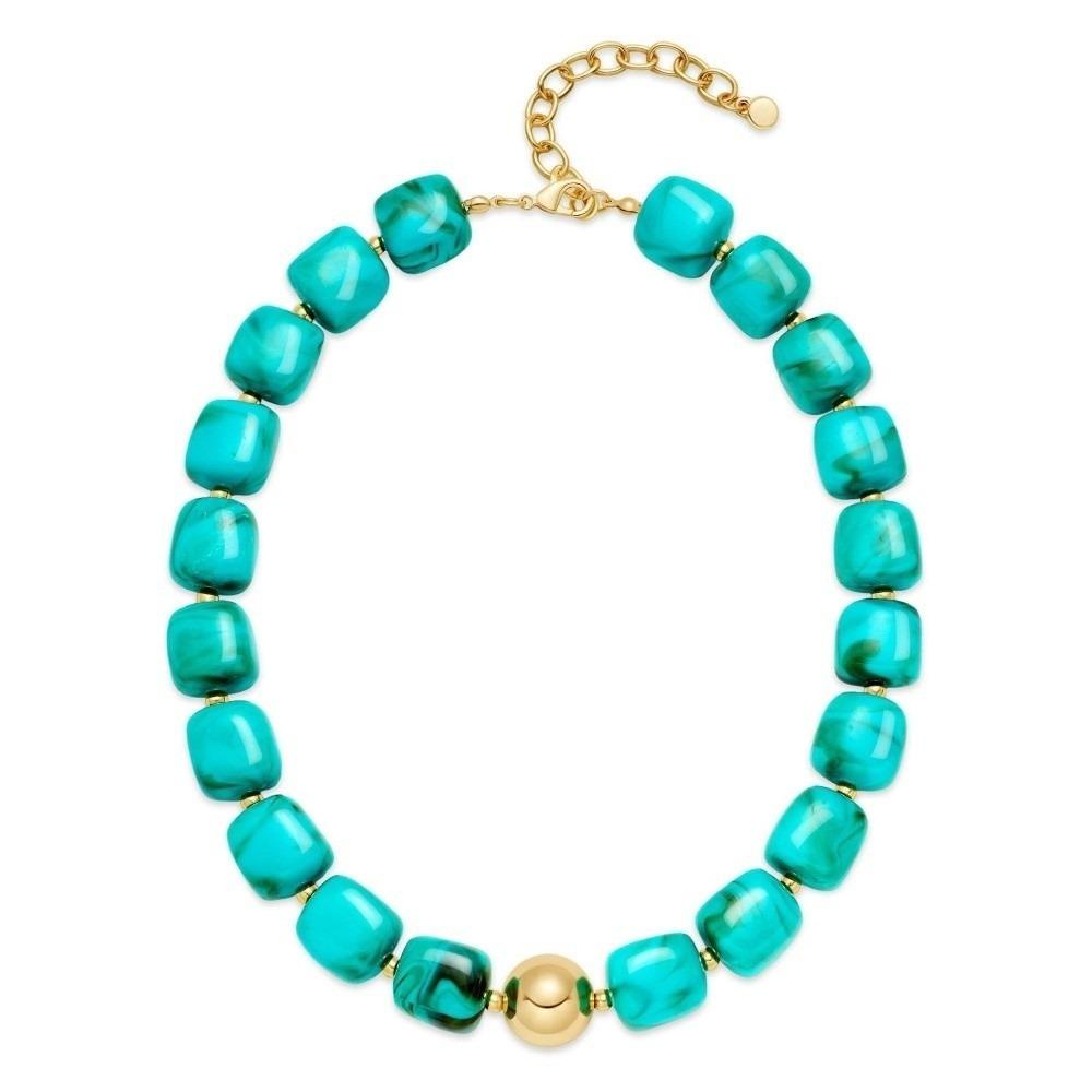 Choker Women Clavicle Chain Acrylic Sweater Chain Colorful Acrylic Necklace Beach