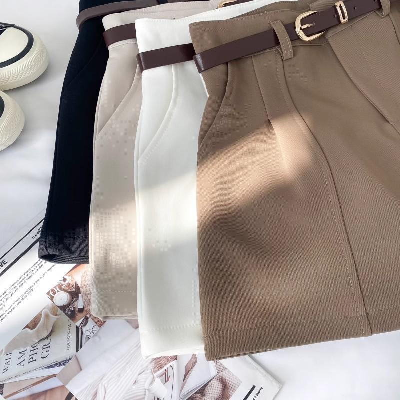 Chic Women's High-Waisted Wide-Leg Belted Shorts - Summer 2025 Arrival