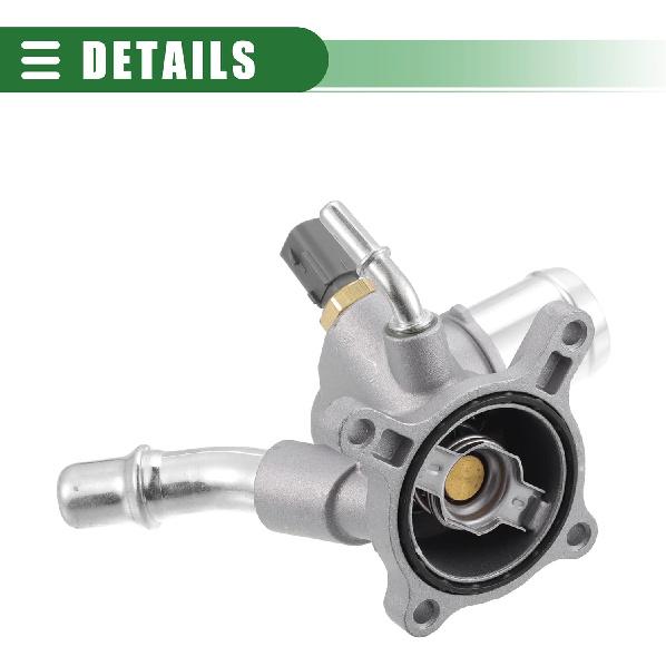 Motoforti Engine Coolant Thermostat Housing Assembly, for Jeep Cherokee 2014-2021, Metal, 816-194, Silver Tone