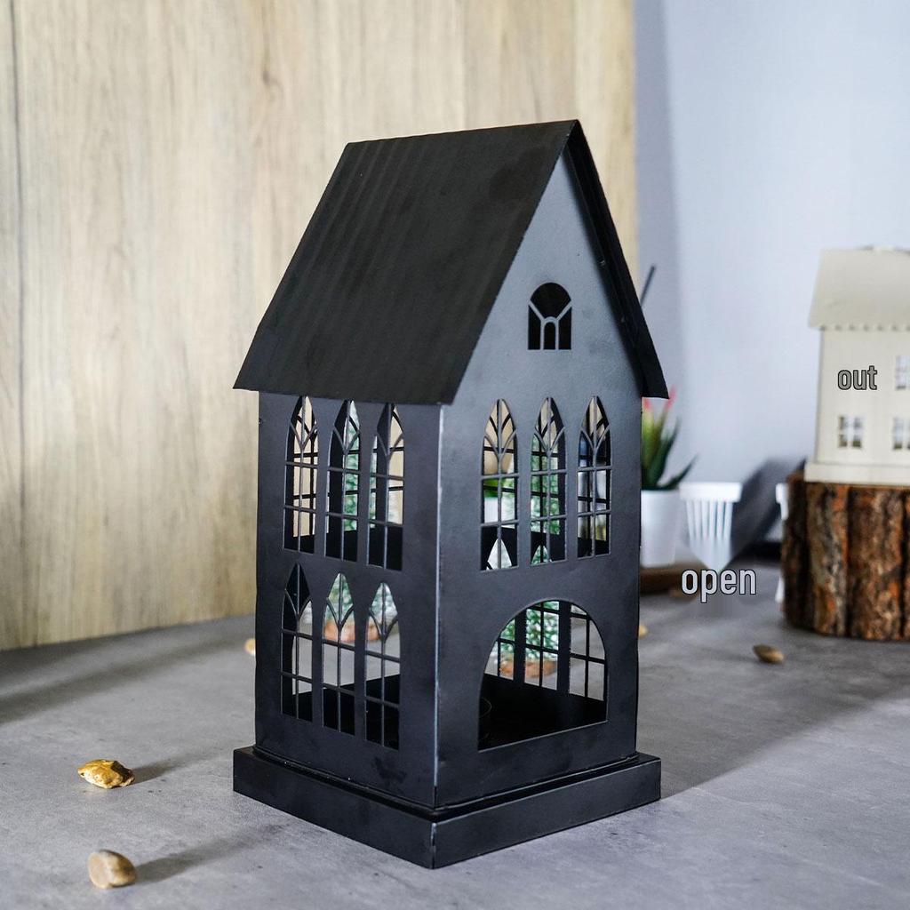 European and American Church Style Christmas Wrought Iron Lantern Ornament