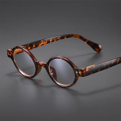 May Flower Reading Glasses Frame Women Glasses Slim Round Shape Eye Glasses Man Blue Light Hyperopia Glasses Reader +15