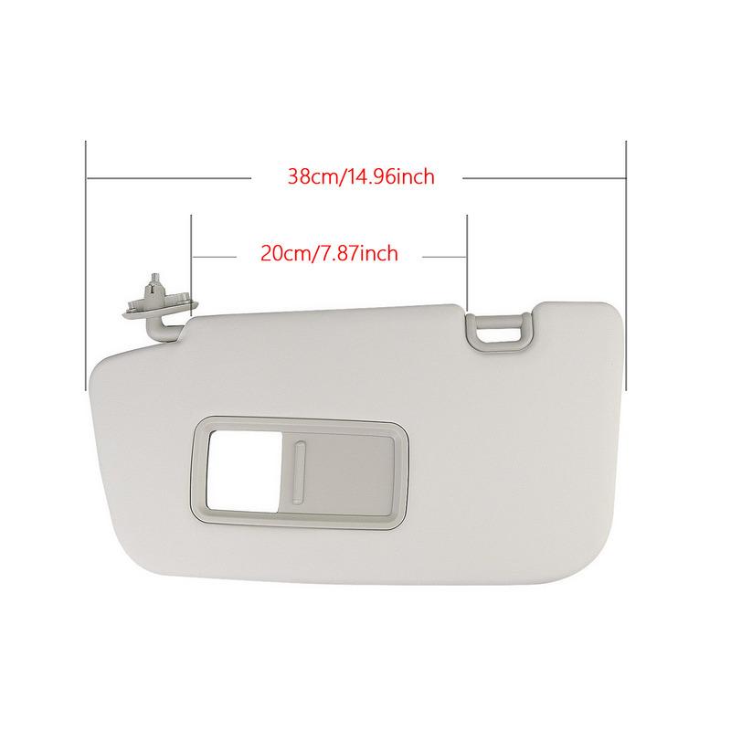 Left Driver Sun Visor Car Front Window Cover Shield Shade Blind Gray For Subaru Impreza WRX Premium STI 2008-2014