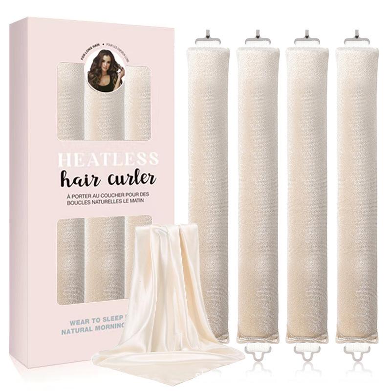 Exclusive 3-Piece No-Heat Curling Iron Set - U-Shaped Sleep Waves In Color Box Packaging