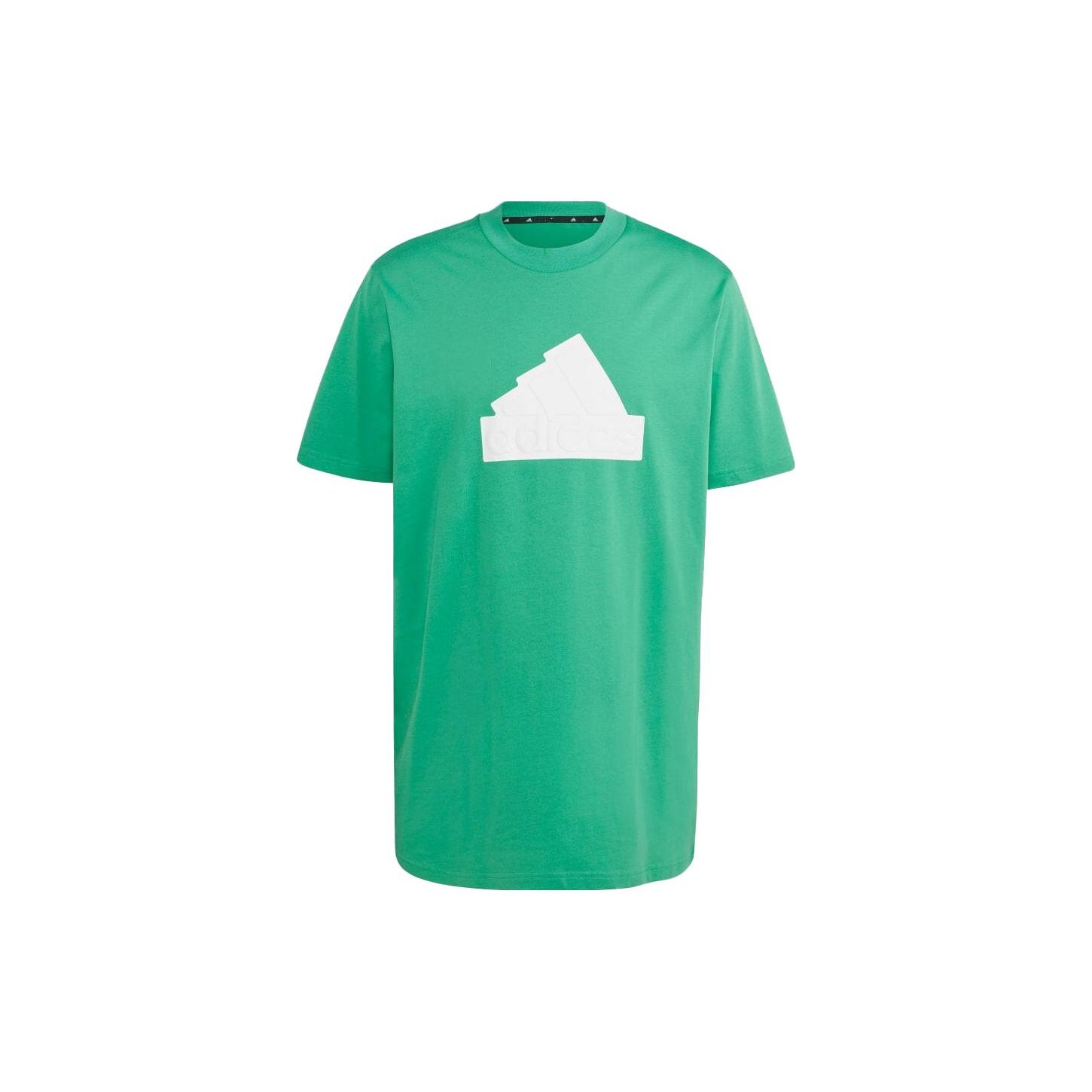 Adidas Logo Print Crew Neck T-Shirt SS23 Men Tops Green IC3715