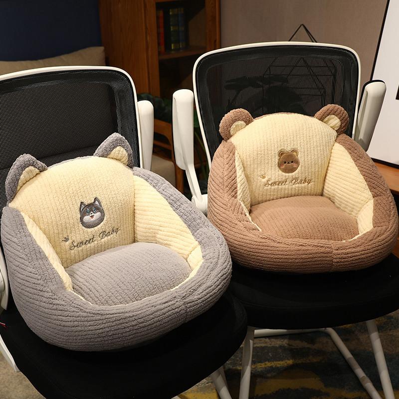 Karikatür Sevimli Kedi Futon Yastık Yumuşak Dolgulu Peluş Yastık Sırt Yastık Kanepe Ev Kalınlaştırılmış Tatami Yatak Odası Zemin Yastık