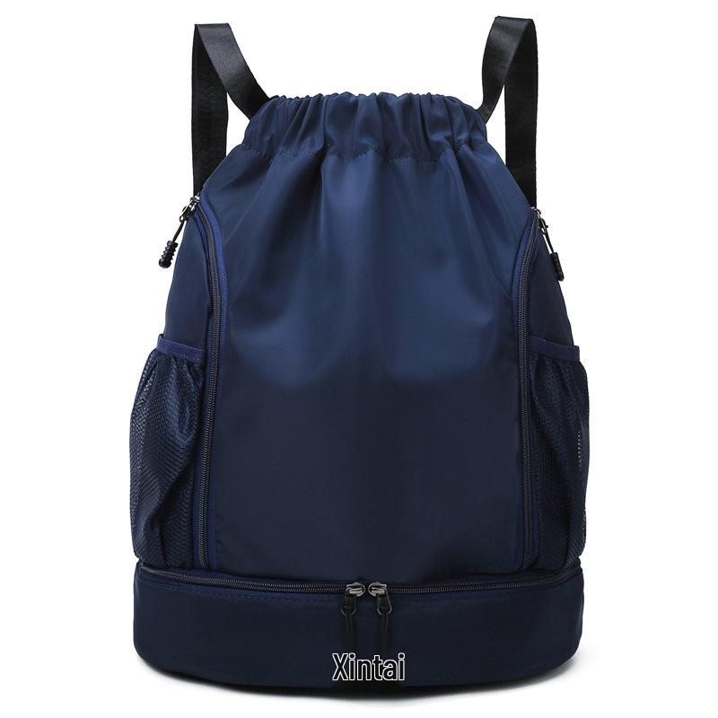 Men's Large Capacity Basketball & Swimming Drawstring Backpack - Portable Student Schoolbag with Logo Printing Option