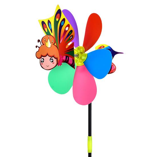 

Windmill Toy Cute DIY PVC Kids Wind Spinner for Gifts Butterfly