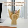 Contemporary Desk Accessory for Friends 3D Printed Face Vase, Face-Holding Pen Holder Art Decor, Creative Makeup Brush Modern Minimalist Home